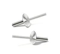 Rivets aveugles à grande bride 5/32 x 2,5 cm 4 x 25 mm 250 aluminium pop argent pour tôle, plastique, bois