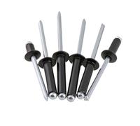 Rivets aveugles dôme en aluminium noir, rond ouvert creux M3 .6 M4 M6 .4 décoration compte-gouttes à ongles Rivet auto-obturant(M3.0x8mm-100pcs)