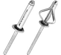Rivets aveugles en aluminium à expansion multiple avec joint torique - Assortiment de rivets bulbe pour plastiques ou matériaux souples (Ø5.2x22mm - 50 pièces)