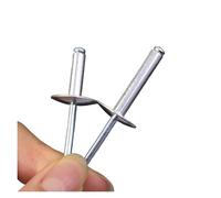 Rivets Aveugles en Aluminium Kit d'assortiment de 100/20 rivets aveugles à grande bride en aluminium, clous et vis for conduits bateau quincaillerie maison(60PCS,25mm)