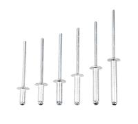 Rivets aveugles en aluminium M2.4 M3 M3.2 M4 M4.8 M5 M6, Rivets Pop à tête dôme for tôle d'aluminium et acier, Rivets d'échappement à mandrin, 10 à 50 pièces(M5 15pcs,10mm)
