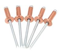 Rivets aveugles en aluminium, Rivets aveugles en cuivre à tête bombée, type ouvert, 30/50 pièces (2,4-4,8) x (4-25) mm(50pcs,4.0x11 mm)