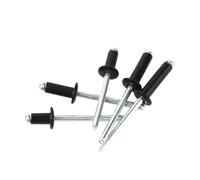 Rivets aveugles M2.4 .8 M3 .2 .6 M4 M5 M6 ., Pop à tête ronde en aluminium noir, décoration extrémité ouverte(12mm,M3.2-30pcs)