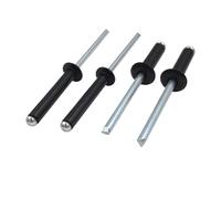 Rivets aveugles M4 M5, tête de champignon en aluminium noir, mandrin rupture, POP 14mm(10mm,Dia M4 (20pcs))