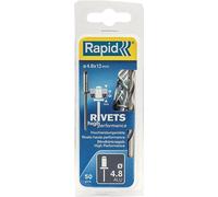 Rivets aveugles Universal Ø 4,8 x 12mm avec mèche50 pcs. Blister Rapid