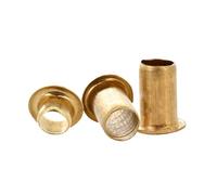 Rivets creux, M0,9 M1,5 M2 M2,5 M3 M4 M5 M6, écrous d'insertion de rivet creux en laiton, clous de circuit imprimé en cuivre, écrous de rivet tubulaires (M2,5 x 5 mm (100 pièces))(M1.3x4mm(100pcs))