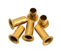 Rivets creux, rivets creux en laiton et cuivre M1.3 M1.5 M1.7 M2 M2.3 M2.5 M3 M4 M5 M6, clous for circuits imprimés, écrous tubulaires traversants (8 mm (50 pièces), M3)(4mm (100pcs),M1.5)