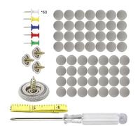 Rivets de plafond automatiques-retenue de fixation de tissu de cabine, 60 boutons-pression de toit, support de doublure de 3cm | Kit de réparation pratique pour l'affaissement du panneau supérieur, in