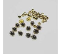 Rivets de tournesol en cristal de 11 mm, clous de diamant pour l'artisanat du cuir, accessoires de couture en cuir, 50 ensembles-noir, 11 mm