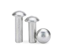 Rivets Demi-Ronds en Aluminium, Rivets en Aluminium Massif, Rivets à Tête Ronde, Rivets Demi-Ronds M4x16, M6x18*20pcs