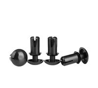 Rivets d'expansion en nylon, rivets plastique de type R, écrous et vis serrage, boucle fixation for circuit imprimé résistante à la chaleur 2/2,7/3,1/3,6/4,1/5,1(Black,R4090 (100pcs))