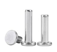 Rivets en aluminium à tête plate M2 M2.5 M3 M4 M5 M6 M8, tête ronde plate, Rivets à main solides(M3-50pcs,30mm)