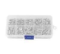 Rivets en aluminium massif à tête plate M2 5 450 pièces longueurs assorties 3 mm à 20 mm haute résistance résistant à la corrosion pour les projets de bricolage, les réparations