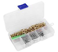 Rivets en laiton à anneau en D avec bouton à tige sphérique rotative, kit de fournitures d’artisanat comprenant des boucles à anneau en D, des vis, des rondelles et un tournevis,