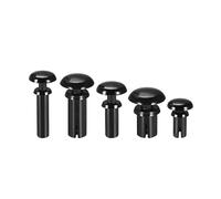 Rivets en plastique, 50 rivets à clip poussoir 4 x 12 mm 3 x 10 mm 3 x 8 mm 3,5 x 6 mm circuit circuit imprimé fixation nylon noir pour divers panneaux de garniture (couleur : noir, taille : 3,5 mm x