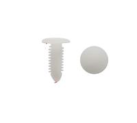 Rivets en plastique blanc anti-éclaboussures, 20, 30 ou 40 pièces, clips de fixation à pousser, 8 mm x 6,5, 7(20Pcs 8mmx 6.5mm)