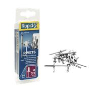 Rapid – Rivets aveugles aluminium Ø3,2×8 mm – Haute performance, foret inclus – 50 pièces