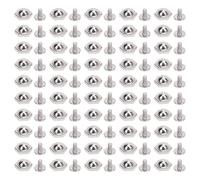 Rivets Hexagonaux 10mm, Set 50 Pièces en Alliage de Zinc, Accessoires pour Couture et Décoration - Haute Durabilité, Fixation Solide, Idéal pour Cuir et Vêtements (Argent)