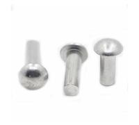 rivets pleins, Rivets auto-bloquants solides en alliage d'aluminium à tête ronde, argent, plusieurs tailles, paquet de 10 50(12MM-M2.5)