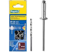 Rivets Pop en Aluminium - RAPID - Ø4 x 10 mm - Fixation Durable - Compatible Métal & Plastique - Blister de 50