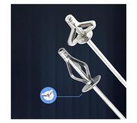 rivets Rivets aveugles pliants en argent Pop, en alliage d'aluminium, Type pliable, 3.2mm, 4.0mm, 4.8mm, tige en acier, mandrin, Rivets d'échappement, 30/50 pièces ( Color : 4.0x14mm , Size : 50Pcs )