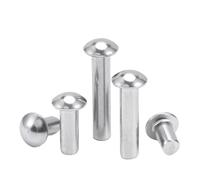 Rivets solides à tête ronde en cuivre, Pack de rivets défonçables à tête ronde en aluminium M2-M8(10mm,M4(30pcs))