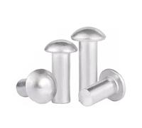 Rivets solides à tête ronde en cuivre, Rivets auto-bloquants à tête ronde semi-dôme en aluminium massif, plusieurs tailles et longueurs(16mm,20Pcs M5)