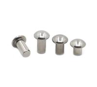 Rivets solides GB867 A2-70 Rivets pleins en acier inoxydable 304, à tête ronde, auto-obturants, M0,8-M6(20mm,M6 5pcs)