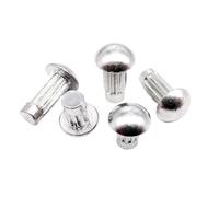 Rivets solides, Rivets à tête ronde moletée en aluminium M2-M4, paquet de 100(4mm,M2)
