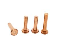 Rivets solides, Rivets massifs en cuivre à tête plate, M1,5-M8, GB109, paquet de 140 pièces(6mm,M8 1pc)