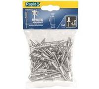 Rapid Rivets standard 5000382 - Ø 4,8 x 16 mm - 100 pièces, foret inclus, gris