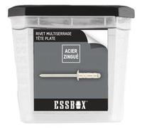 Rivets standards ESSBOX SCELL-IT Alu/Acier - Tête plate - Ø4 mm x 8 mm - Boite de 500 - EX-9445124008 G