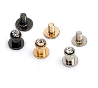 Rivets strass 120 ensembles/lot A pierre de verre diamant strass 5 * 7 * 8mm rivets à vis en laiton bouton artisanat en cuir for chaussures d'artisanat en cuir(Mixed colors)