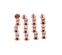 Rivets strass 90 ensembles/lot A pierre de verre diamant strass 5 * 7 * 8mm métal laiton vis Rivets bouton for chaussures artisanales en cuir