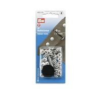 Rivets tubulaires laiton pour épaisseur du tissu 4 - 6 mm argent