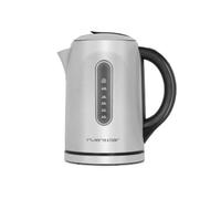 riviera&bar Bouilloire LOUNA à Température Réglable - Inox Satiné, Écran Rétroéclairé, Socle Pivotant 360°, Sécurité Anti-Surchauffe, Maintien au Chaud 30 Min - 1,5L - Inox