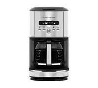 riviera&bar Cafetière Filtre Programmable - 1,8L avec Écran LCD, Départ Différé 24h, Maintien au Chaud, Stop-Gouttes, Alerte Détartrage, Sélecteur d'Arôme, Douchettes Multi-Sorties - 950W - Inox