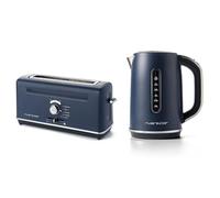 riviera&bar Ensemble Petit Déjeuner 2 en 1 Grille-Pain et Bouilloire électrique 1.8 L - Bleu, Design Premium