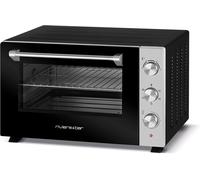 Riviera&Bar Four Posable Parois Tempérées 60L - Thermostat Réglable 100-230°C, Minuterie 120 Min, Modes De Cuisson Variés, Accessoires Inclus, Adapté Plats Ronds/Ovales - 2200W - Inox Noir