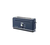 riviera&bar - Grille Pain Expert Bleu Inox, 1010W, 5 Programmes, 7 Niveaux de Brunissement, Fente Extra Longue, 2 tranches longues ou plusieurs petites (jusqu'à 4 tranches)