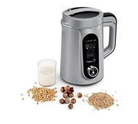 riviera&bar Machine à Boissons Végétales - Inox 1,3L, 2 Programmes Chaud/Froid, Préparations Soupe, Smoothie, Compote, Maintien au Chaud, Molette Tactile - 1400W - Argenté