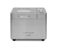 riviera&bar Machine à Pain - 18 Programmes, 3 Tailles (500g, 750g, 1kg), Maintien au Chaud 60min, Départ Différé 15h, Écran LCD, Accessoires Inclus - 500W - Inox