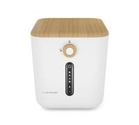 riviera&bar - Réducteur de Biodéchets 550W, Cuve Amovible 3L, Plastique Blanc avec Couvercle Imitation Bambou, Automatique, 4-8h, Compatible Lave-vaisselle, MTD510