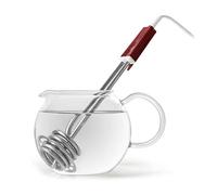 riviera&bar Thermoplongeur 350W - Compact, Sécurité Anti-Surchauffe et Absence d’Eau, Idéal pour Tasse/Verre - Dimensions Immergées 50mm - Inox Rouge et Blanc