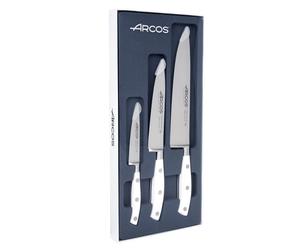 RIVIERA BLANC SET DE 3 Couteaux forgés - Office Cuisine 14 et 20 - ARCOS