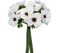 RIVIERA-Bouquet anémones artificielles 9 tiges H40 cm