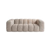 RIVIERA - Canapé droit tissu bouclette Beige
