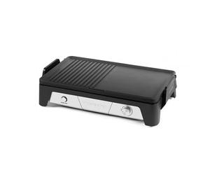 Riviera-et-Bar Plancha-Gril Cook & Serve Noir Moderne Aluminium 50 x 30 cm 6 Niveaux de Température 2040 W 2 Ans de Garantie