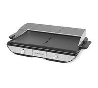 Riviera&Bar Plancha amovible QPL665 2300 W, 2 zones, 50 x 30 cm, Inox Argent/Noir