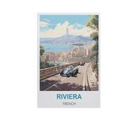 Riviera française,1000 Pièces Puzzle en Papier Créatif Difficile Grand Puzzle Éducatif Anti-Stress Jouets pour Adultes Enfants Cadeau De Divertissement(50x70cm)-GI81